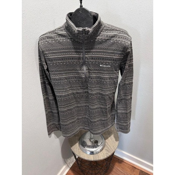 Columbia Sweaters - Columbia Sports Women's Large Gray Drifting Snow Half Zip Turtle Neck Pullover